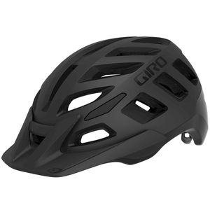 capacete-para-ciclismo-marca-giro-modelo-radix-na-cor-preto-fosco-com-adesivos-pretos-brilhantes-e-aba