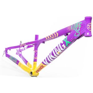 quadro-para-bike-estilo-freeride-marca-vikingx-modelo-tuff-x-25-em-aluminino-na-cor-roxo-com-amarelo