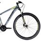 bicicleta-mtb-oggi-aro-29-cinza-com-verde-com-suspensao-dianteiro-componentes-shimano