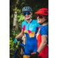 macaquinho-de-ciclismo-feminino-com-ziper-grande-inteligente-de-qualidade-com-protecao-uv-solar-azul-escuro-e-claro-com-rosa-e-amarelo-bolsos-traseiros