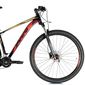 bicicleta-mtb-29-oggi-big-wheel-7.1-2021-preto-com-vermelho-e-dourado-2x9-shimano-alivio-deore-suspensao-rock-shox-judy-aluminio-resistente-aro-alexrims