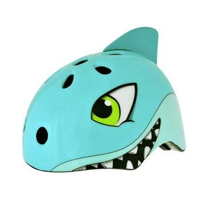 capacete-infantil-kidzamo-tubarao-3d-verde-preto-regulagem